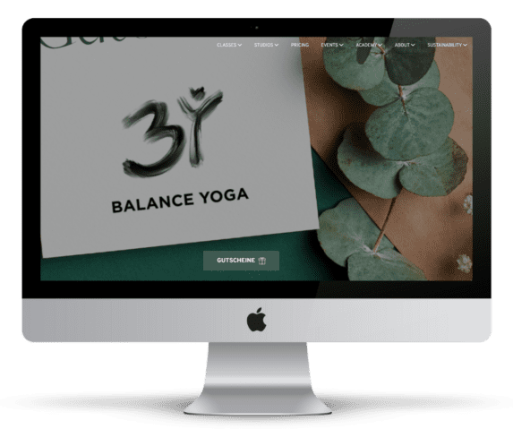 Website von Balance Yoga – SEA Maßnahmen