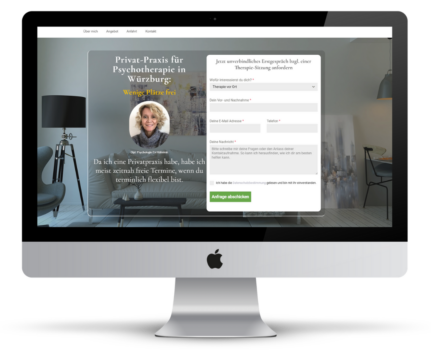 Website von Praxis für Psychotherapie – Google Ads